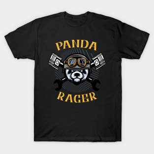 Panda Racer Motorcyclist Biker Gift T-Shirt